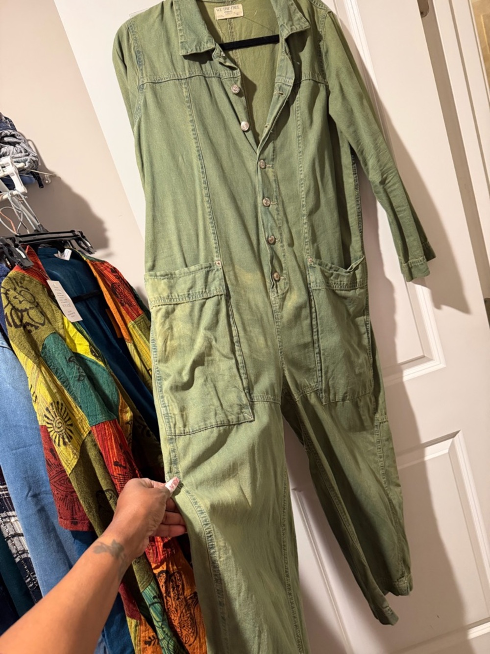 We The Free EverGreen Margarita Jumpsuit Size XS 🔥 look at the acid wash color - Picture 5 of 8